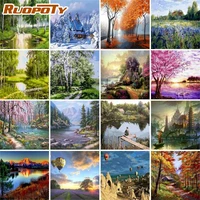 ruopoty 60x75cm frameless painting by numbers nature landscape on canvas pictures by numbers home decoration diy for unique gift