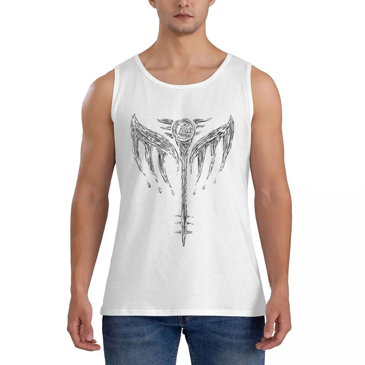 

Valkyrie Symbol Valknut Odin Wings Shiel Maiden майки мужские спортивные жилеты 100% хлопок новинка спортивные жилеты для мышц