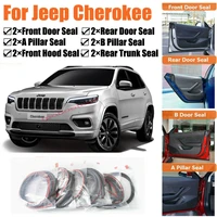 brand new car door seal kit soundproof rubber weather draft seal strip wind noise reduction fit for jeep cherokee