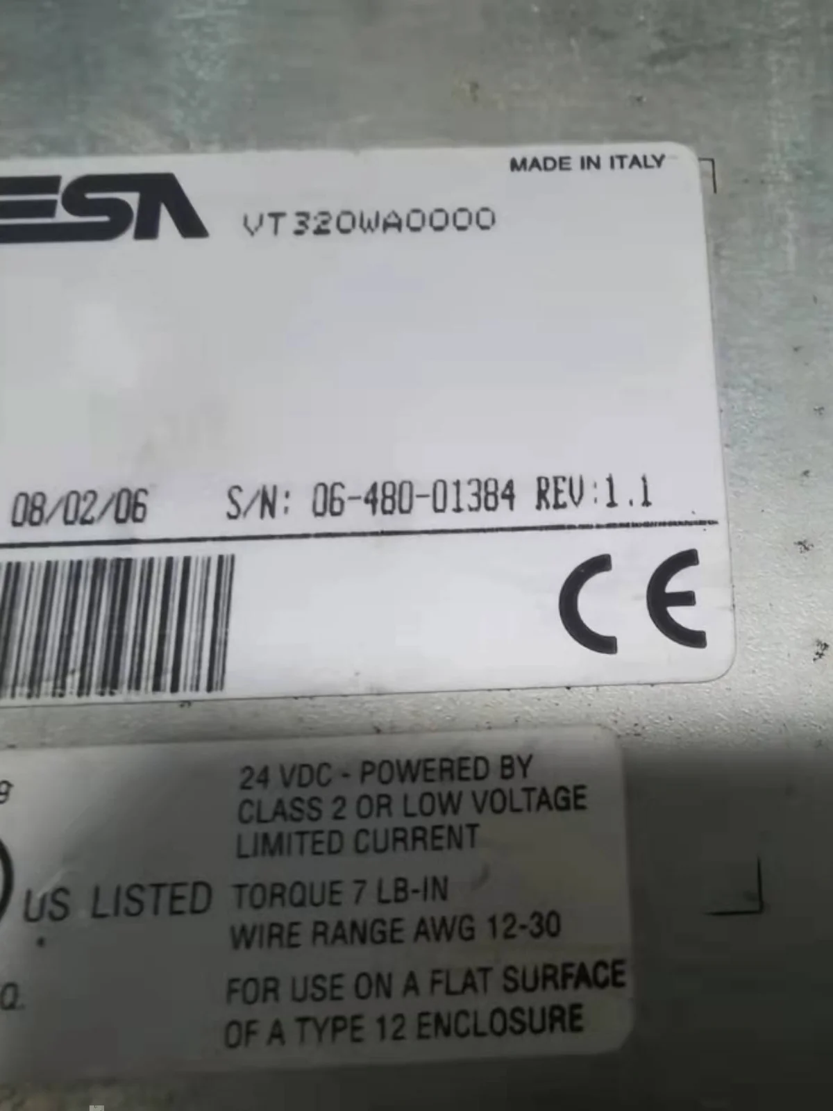 Интерфейс человеческой машины ESA VT320WA0000 Оригинальный точечный дизайн