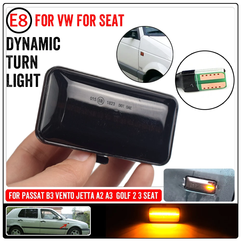 Боковой габаритный фонарь для VW Golf 2 3 Passat B3 Vento A3 Jetta A2 Seat Ibiza MK2 Cordoba MK1 динамический
