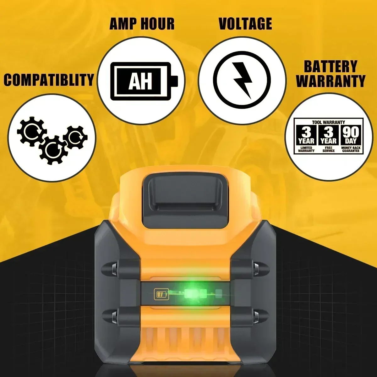 Фото RT GO для Dewalt FLEXVOLT 20 В/60 В MAX аккумулятор 9 Ач DCB609 литий-ионный DCB606 DCB612 DCB609 DCB205 DCB200 DCB182 Batería для Dewal №5