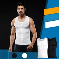 mens fitted underwear shapers ultralight breathable sleeveless vest mens stretch mesh bra chain belly slim vest body shaper