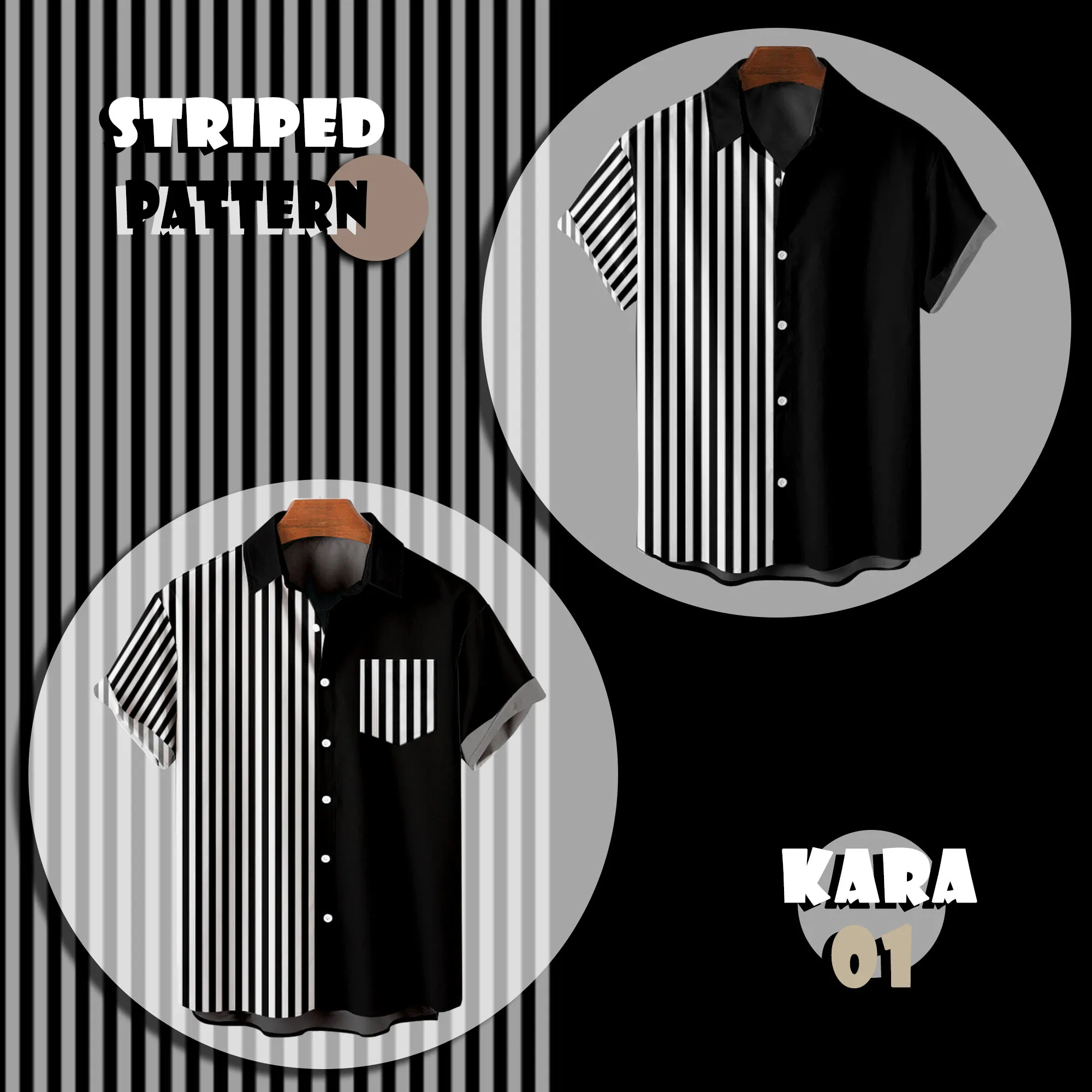 

2022 black and white striped pattern stitched shirt apparel, fashion casual summer clean style men's and women's summer shirts
