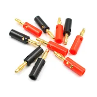 200pcs Screw Banana Plugs Audio Speaker Cable Wire Lead Pin Banana Connectors Gold Plated Adapter 4mm Black Red Special offer