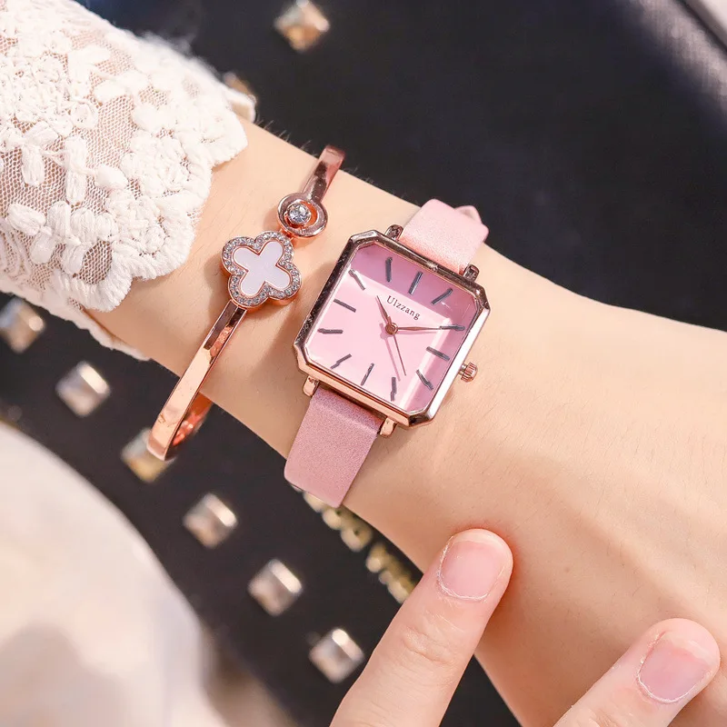 

Женские кварцевые часы с квадратным циферблатом, в стиле ретро