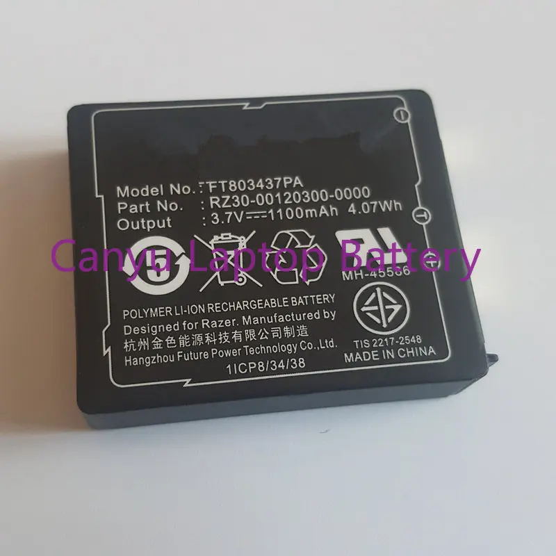 

For NEW 1100mAh FT803437PA LP083442A Battery For Razer1 Mamba FT703437PP RC03-001201 Laser Cordless Mouse Naga Epic