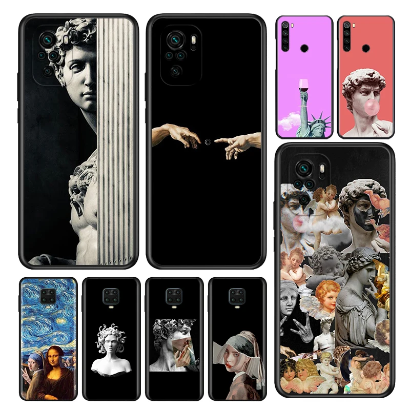 

Funny David Art Silicone Coque For Xiaomi Redmi Note 11 11T 10 10S 9 9S Pro Max 10T 9T 8T 8 7 6 5 Pro Phone Case