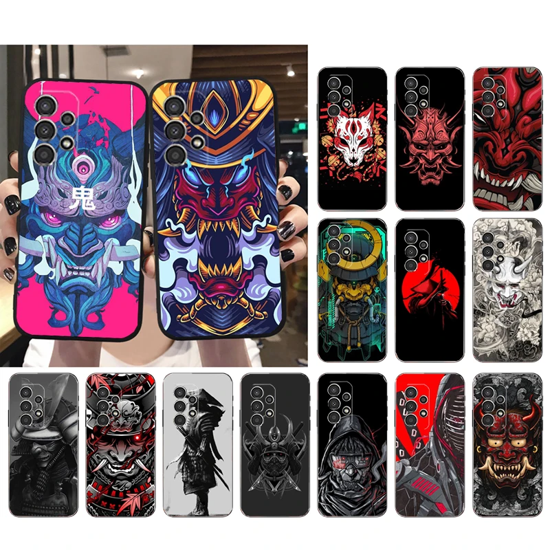 

Phone Case for Samsung Galaxy A73 A13 A22 A32 A71 A33 A52 A53 A72 A51 A31 A23 A34 A54 A52S A53S Japanese Samurai Oni Mask