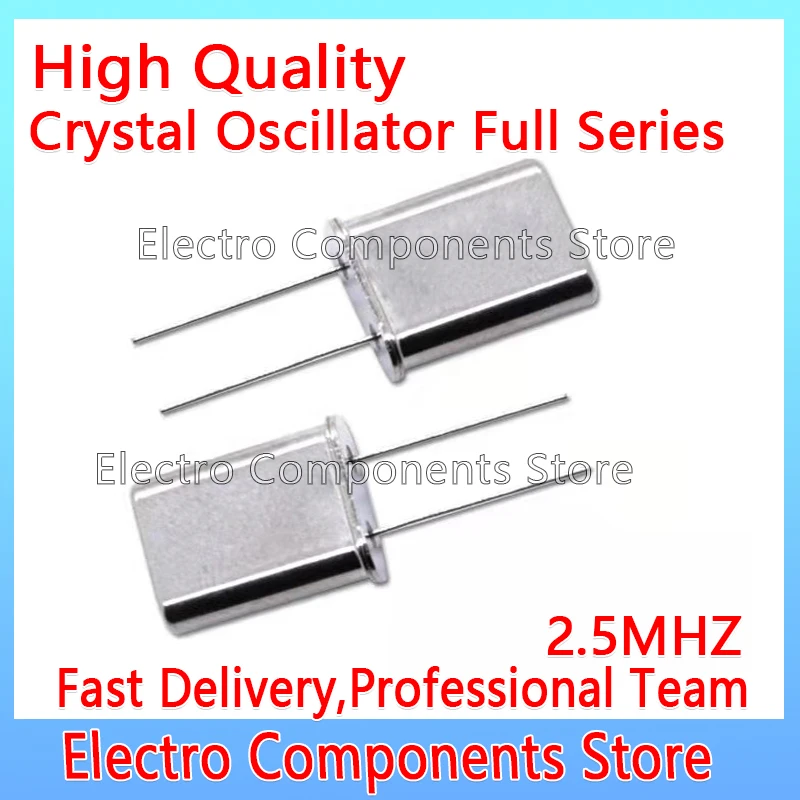 

5PCS/Lot 2.5MHZ Crystal Oscillator Passive Quartz Resonator HC-49U 2.5M 2P Through Holes 49U DIP-2 2Pin DIY Kit