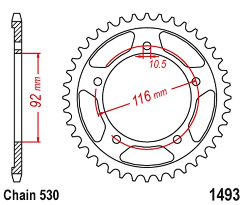 Задняя звездочка мотоцикла 530 для Kawasaki ZZR1400 06-21 ZX-14R ZX14R ZX1400 Ninja 1400 06-22
