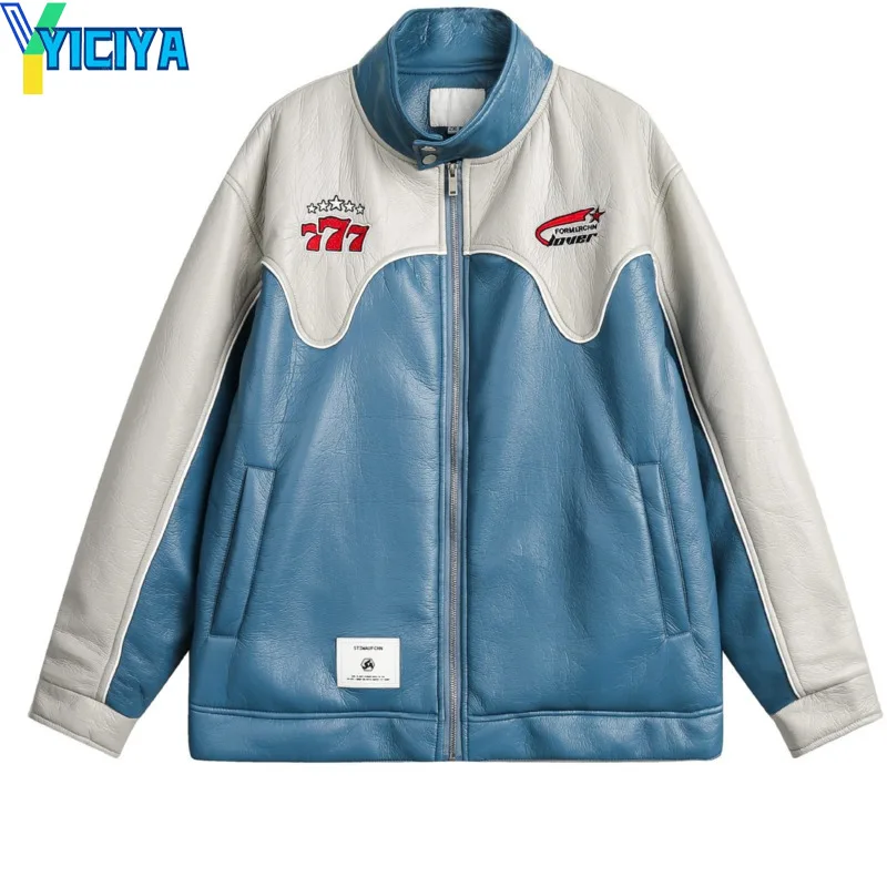 Рисунок 2 - YICIYA кожаная куртка Синяя Женская