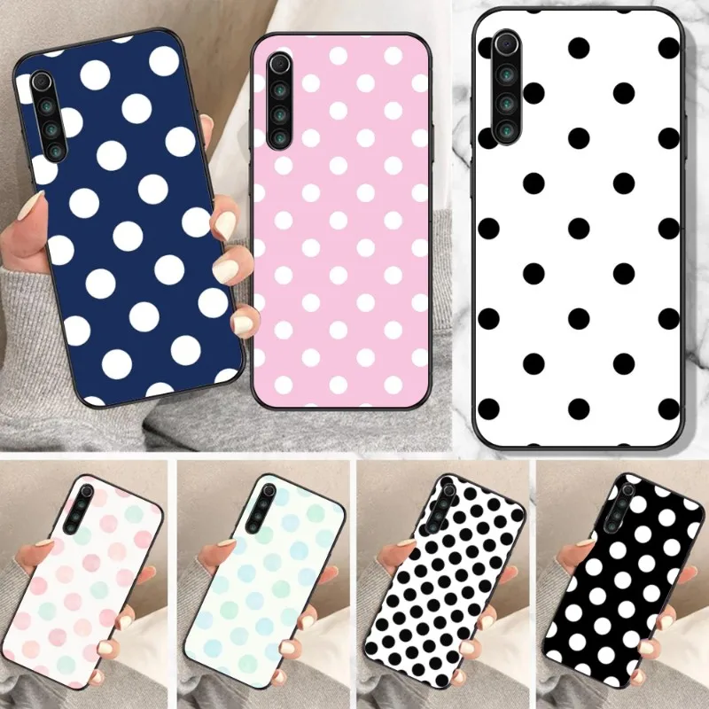 

Black And White Polka Dot Phone Case For Xiaomi Mi 12 11T 10T 9T Lite Pro Ultra Note 10 Poco F3 F4 X4 GT Soft Black Phone Cover