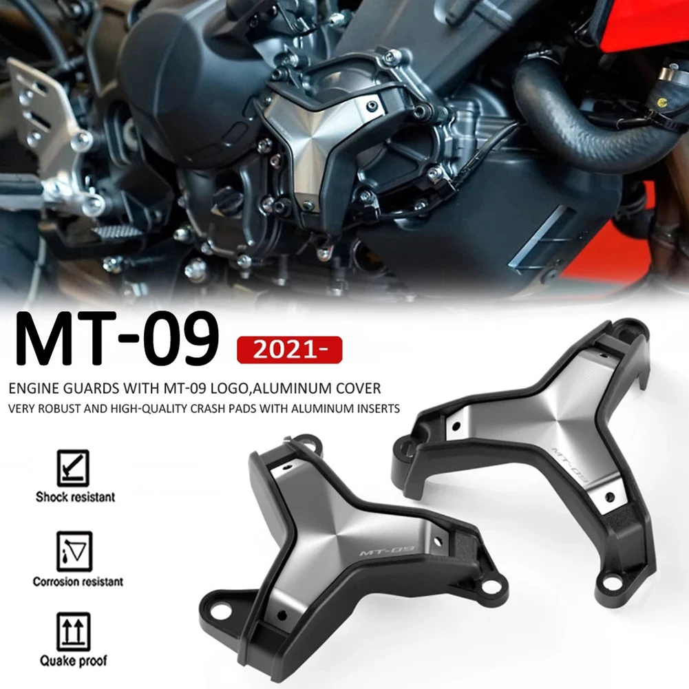 

SET Engine Side Cover 2021 Aluminum Black Effective Protective Fixing System For Ymh MT-09 For Ymh Tracer 9 GT