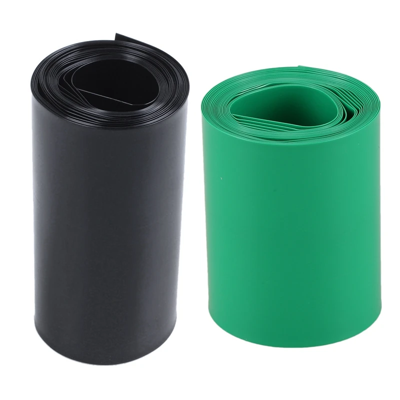 1 шт., темно-зеленая термоусадочная трубка из ПВХ для 2 батарей 18650 и 1 шт., 70/44 мм 1 шт., темно-зеленая термоусадочная трубка из ПВХ для 2 батарей 18650 и 1 шт., 70/44 мм