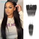 Парики на сетке 13x4 Женские, прямые бразильские натуральные волосы, застежка на сетке, 4x4