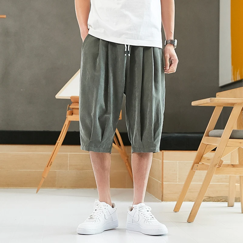 Summer Long Men's Shorts Plus Big Size 6XL 8XL Fashion Casual Bermuda For Male Streetwear Drawstring Oversize Shores Of Z167 images - 6