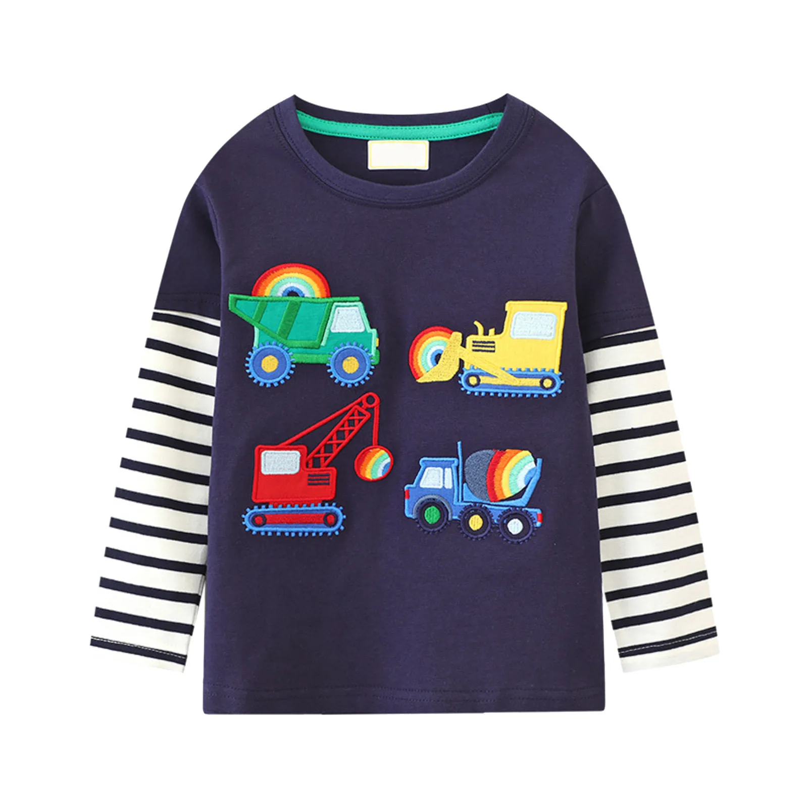 

Рубашка с длинными рукавами и рисунком для маленьких мальчиков и девочек; Топы; Одежда; Комплект одежды