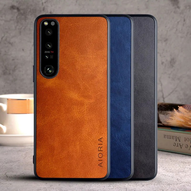 Чехол для Sony Xperia 1 III роскошный винтажный кожаный чехол с мягким покрытием sony xperia