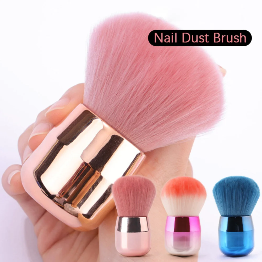 

Popular Pink Mushroom Dust Nail Brush Round Small Flower Paint Gel Dust Cleaning Brushes Make Up Brush Nail Art Manicure Tools