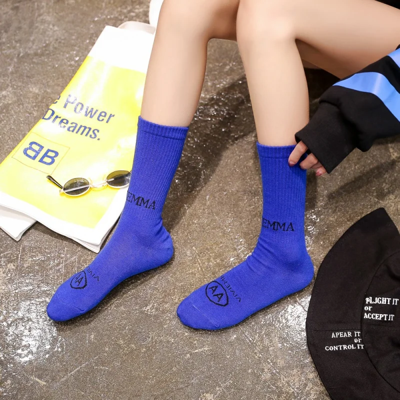 

Long Socks Women's Tube Socks Korean Fashion Japanese and Korean Style College Style Harajuku Striped High Waist Skate Socks 102