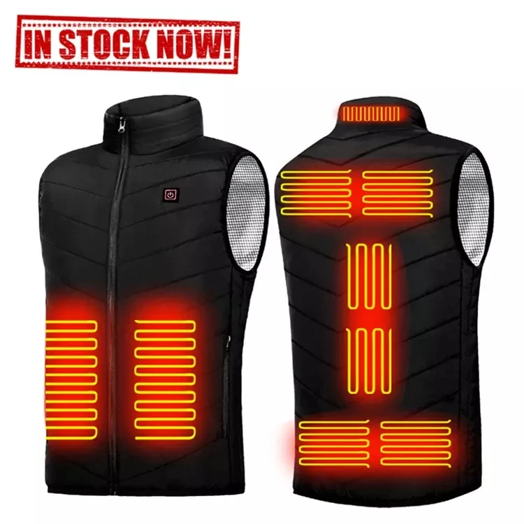 

9 Heated Zones Vest Men Women USB Heating Vest Thermal Clothing Hunting Vest Winter Heating Jacket(Not Include Power Bank)