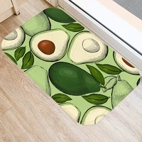 avocado pattern bath kitchen entrance door mat coral velvet carpet doormat floor mats colorful anti slip rug home decor 48047
