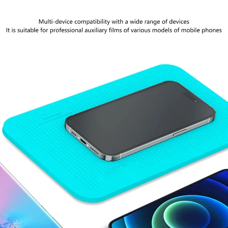 Силиконовый нескользящий коврик для установки защитной пленки безопасного