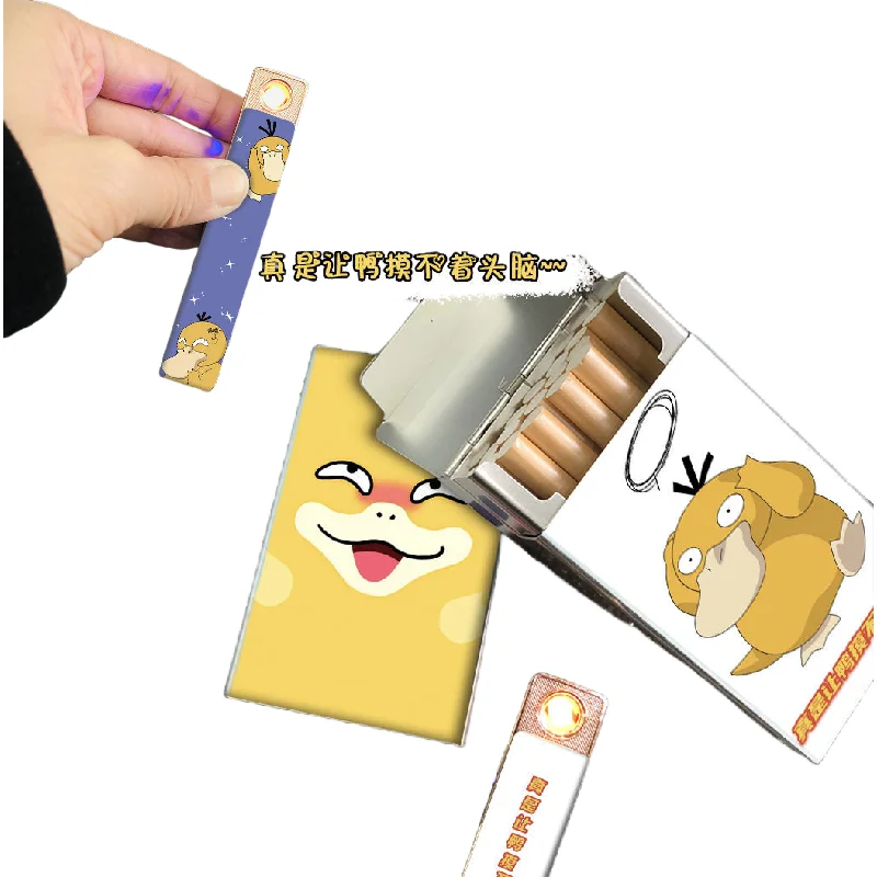 

Новинка, зажигалка Upduck с мультяшным рисунком, коробка для сигарет, Встроенная защитная коробка, перезаряжаемая usb-зажигалка, высокоэффективное поколение
