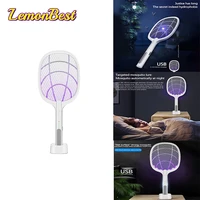 electric mosquito racket fly bug zapper racket insects killer rechargeable mosquito swatter kill fly bug for home