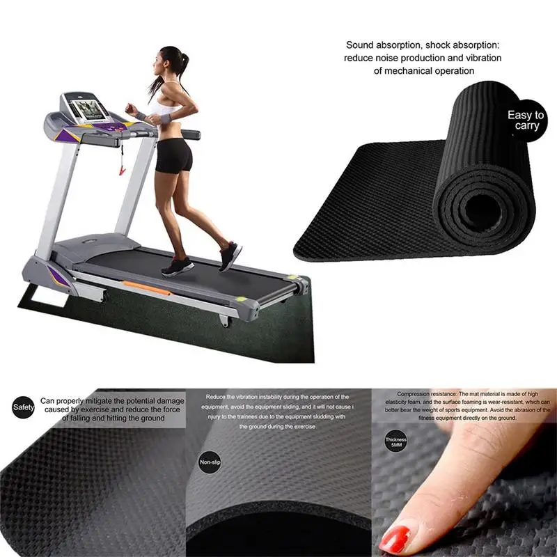 

Exercise Mat Gym Treadmill Pad Fitness Equipment Floor Protective Mat Shock Absorbing Floor Protector Pad For Exercise Equipment