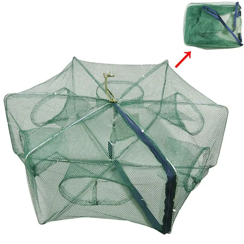 

Fisherman Portable Collapsible Fishing Net Mesh Cage Trap Fishing Gear For Crawfish Crab Lobster Shrimp