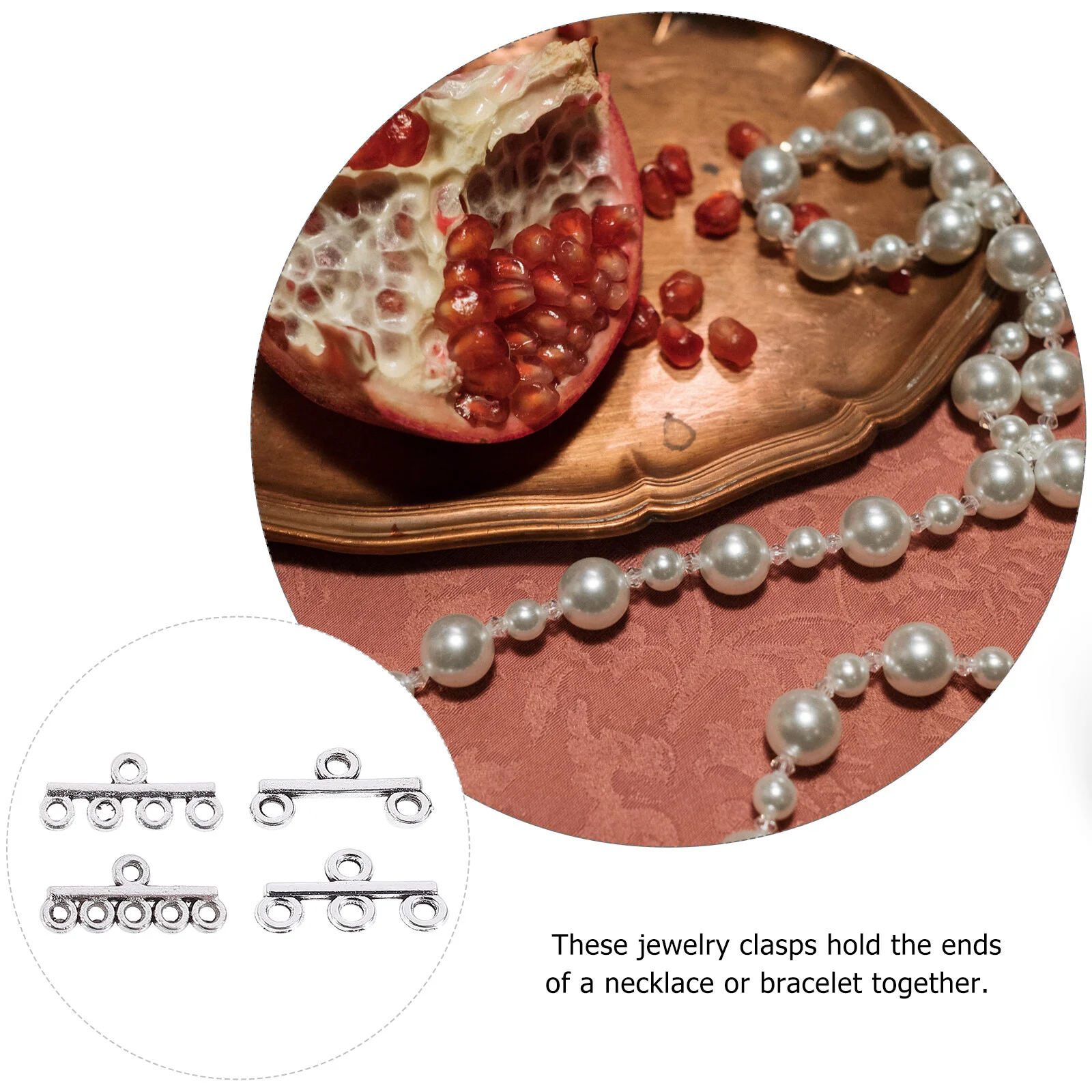 40 Pcs Chain Buckle Necklace Connecting Clasp Connectors Jewelry Clasps Magnetic DIY Craft Bracelet Alloy