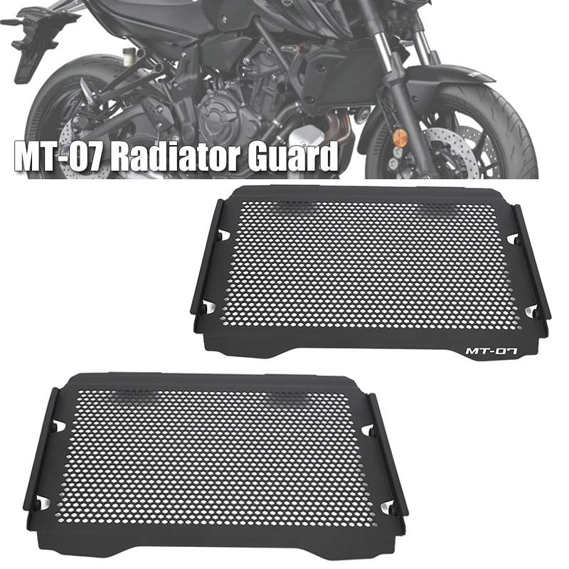 

MT07 Radiator Grille Guard Cover For Yamaha MT-07 MT 07 mt07 2021 Engine Fuel Tank Protection Motorcycle Accessories Aluminum