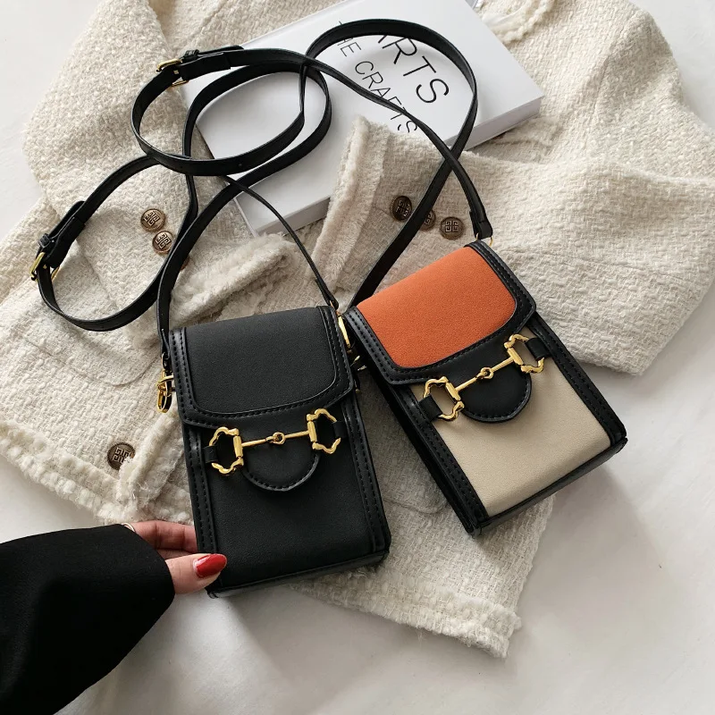 

Light Luxury Women's Mini Bag 2023 New Retro Frosted Ladies Shoulder Crossbody Bag PU Women Cell Phone Bag Purse Female Bags