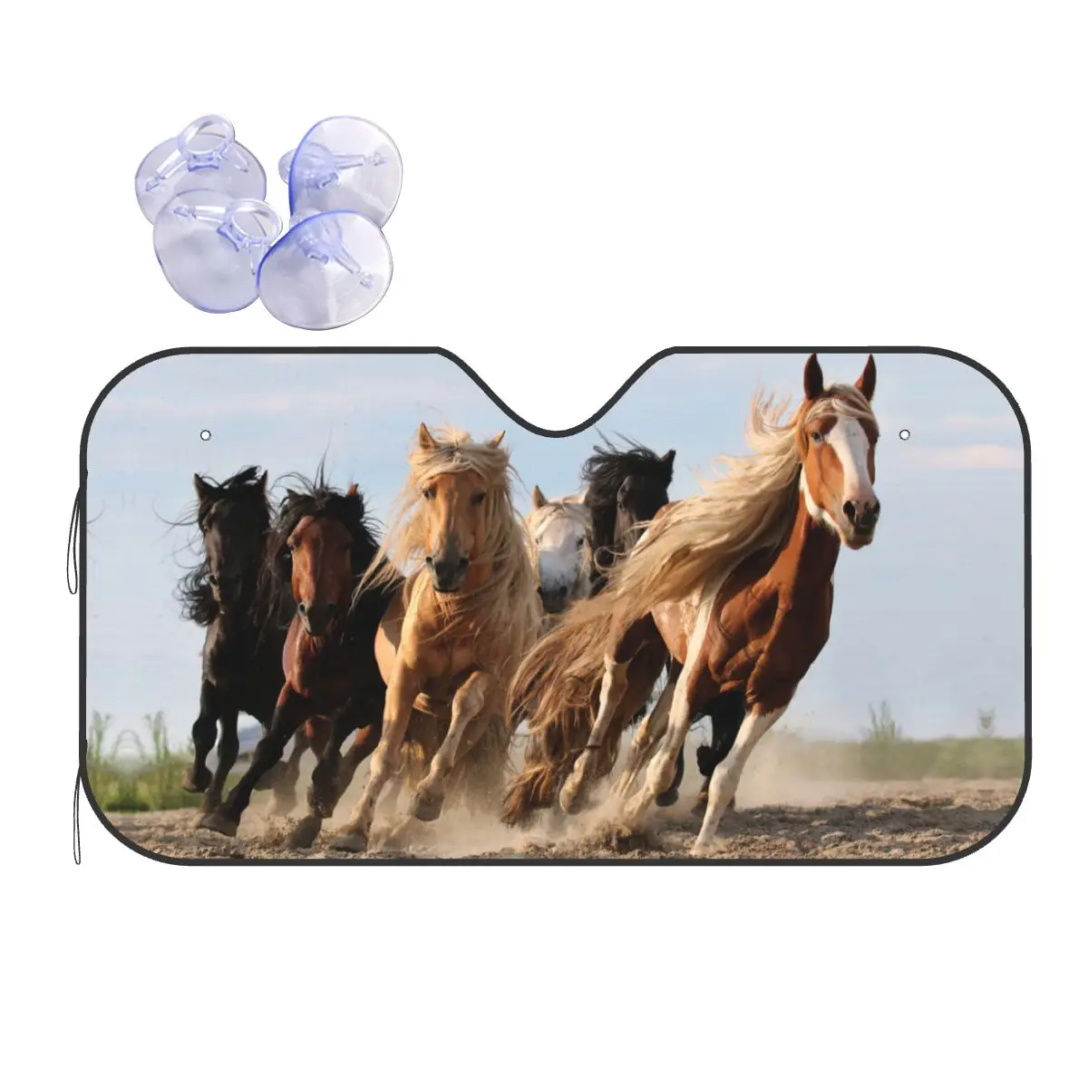 

Козырёк от солнца для любителей лошадей, 70x130 см