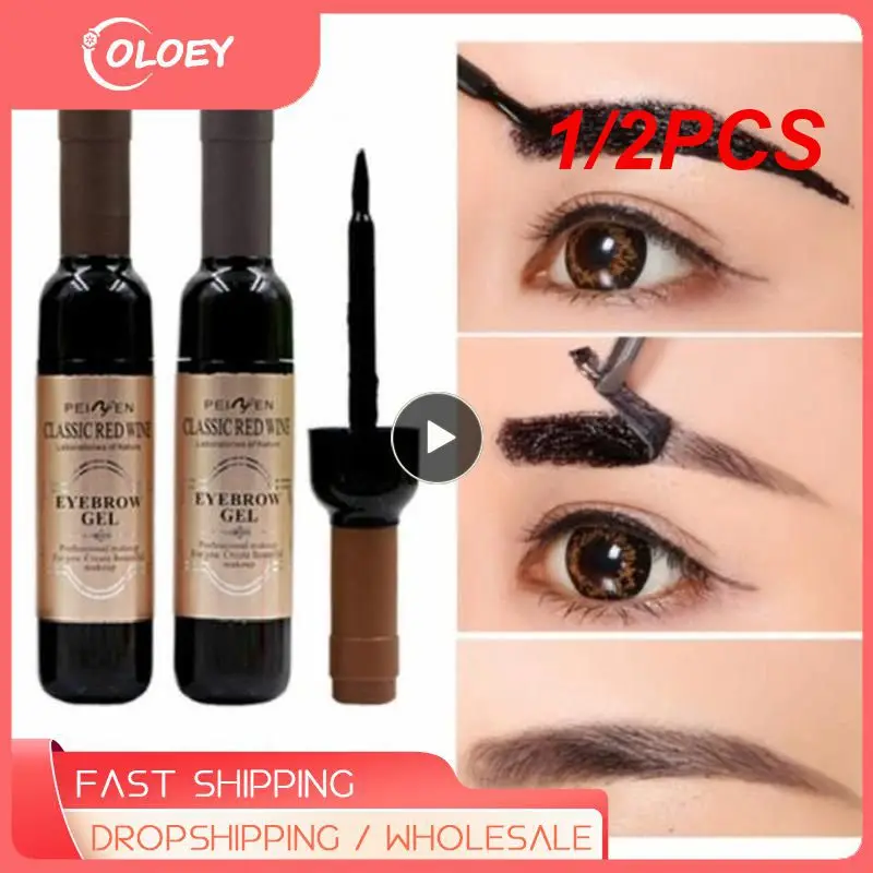 

1/2PCS Classic Red Wine Eyebrow Dye Tearing Eyebrow Gel Dyeing Tint Shade Eyebrow Cream Waterproof Lasting Makeup Cosmetic