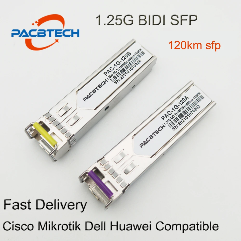 1 25G SFP трансивер одномодовый одноволоконный 3 ~ 200 км BiDi 120 Нм/Нм WDM 1G LC модуль