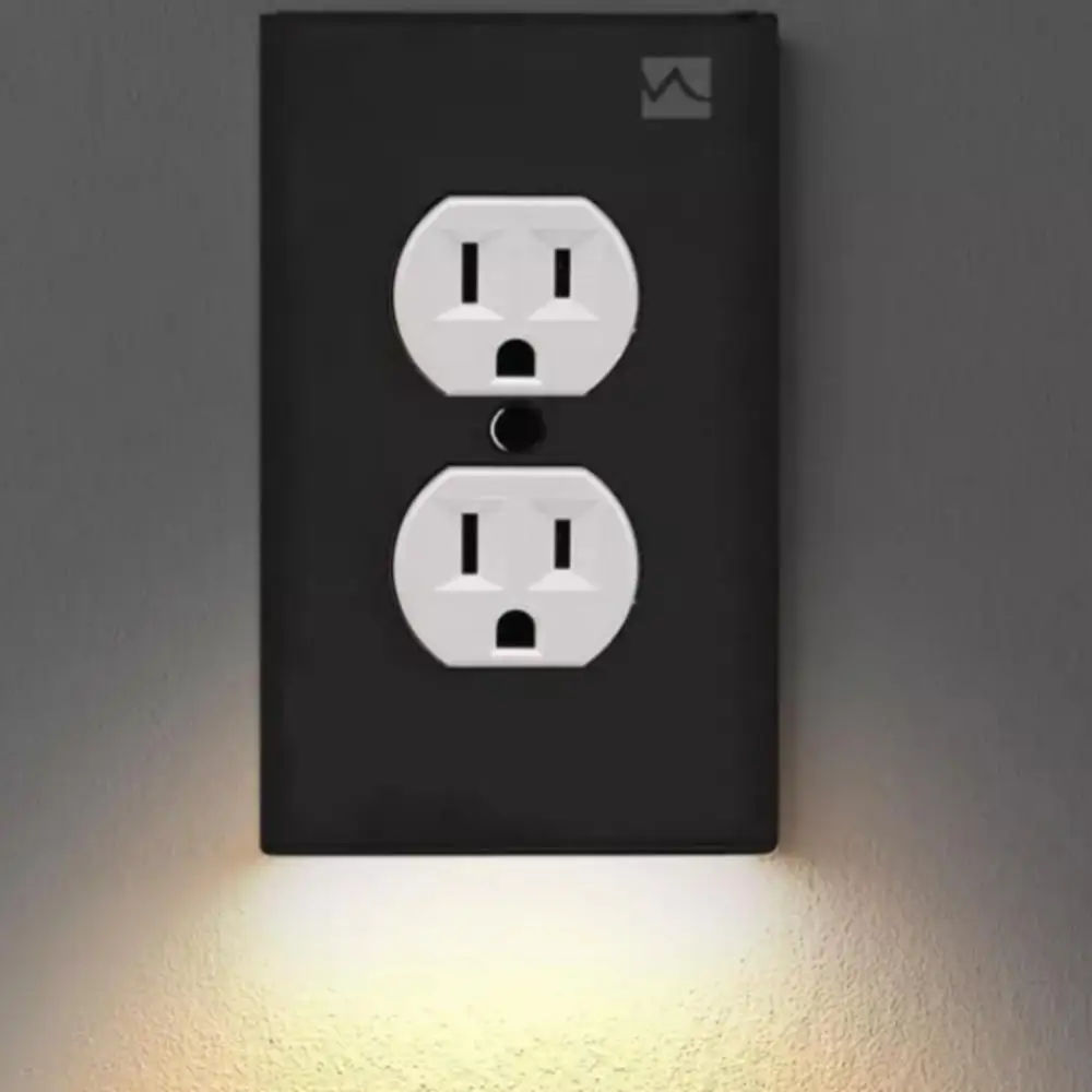 

1/5/10 Packs Night Angel Duplex Outlet Wall Plate With LED Night Lights No Batteries Or Wires Vinyl Sticker Ambient Light Sensor
