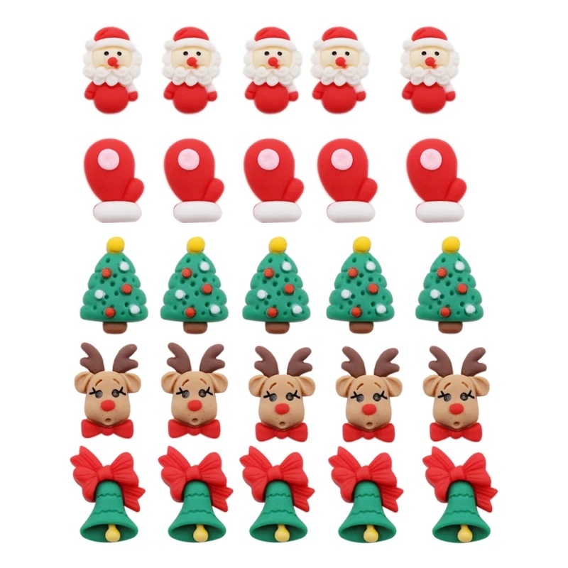 RXJC Подвески для ногтей акриловых Рождественские подвески Смола елки Джингл