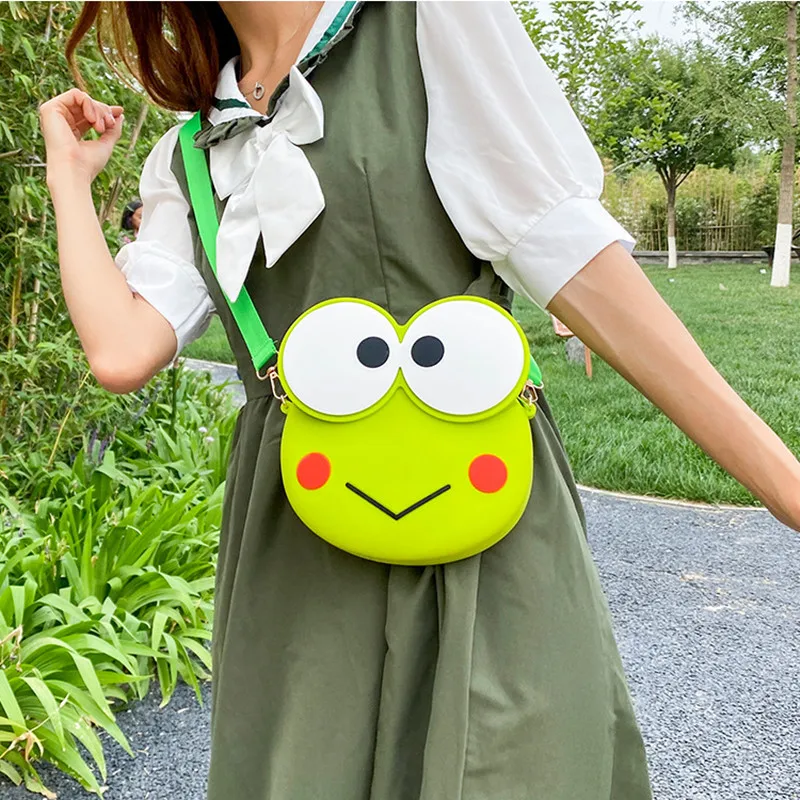 Силиконовая сумка Kawaii с рисунком аниме Keroppii Диагональная Сумка сумка-мессенджер