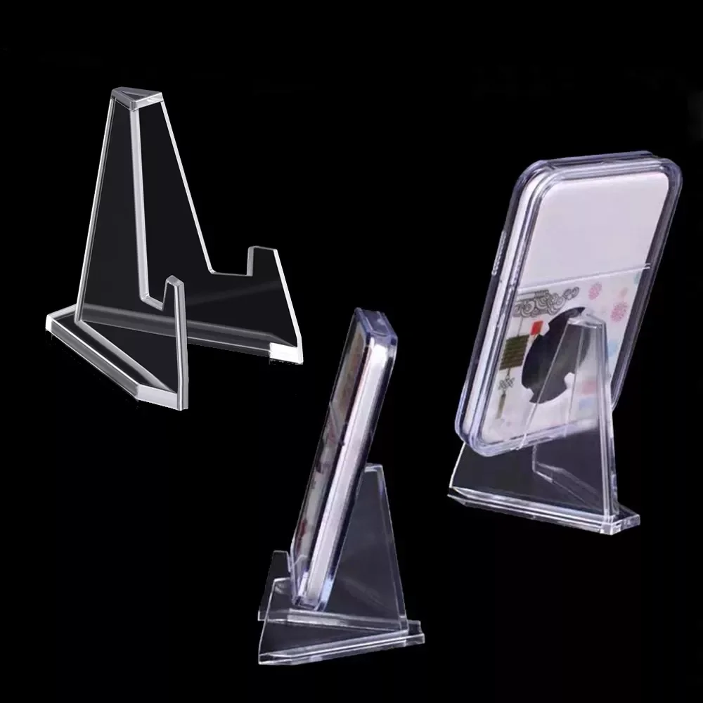

NEW IN 5Pcs Clear Acrylic Stands Mini Coin Display Stand Coins Easel Holder for Card Commemorative Challenge Coins Capsule Rack