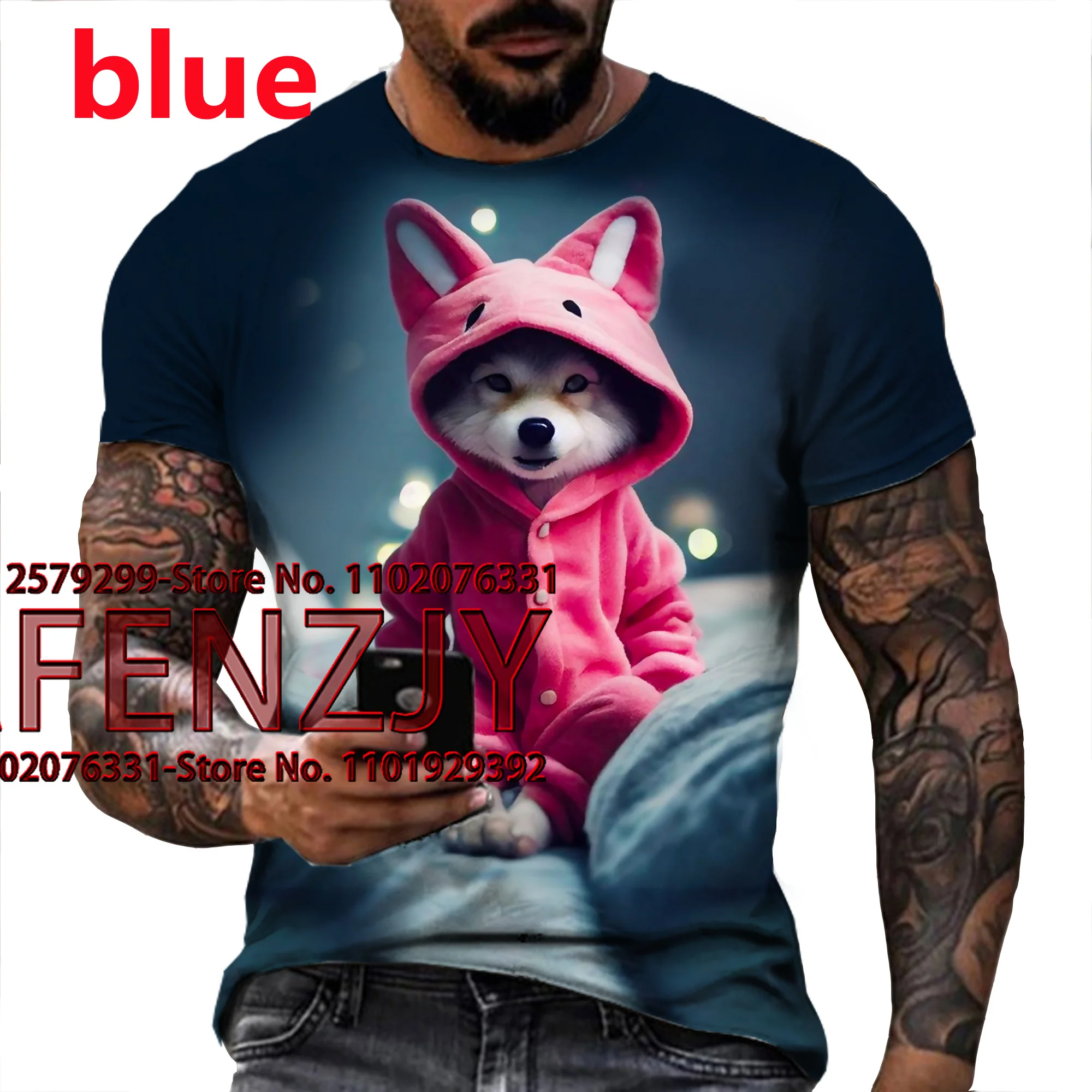 

Модная футболка с 3D-принтом немецкой овчарки, топы с коротким рукавом, уличная одежда с животными, повседневный пуловер в стиле Харадзюку