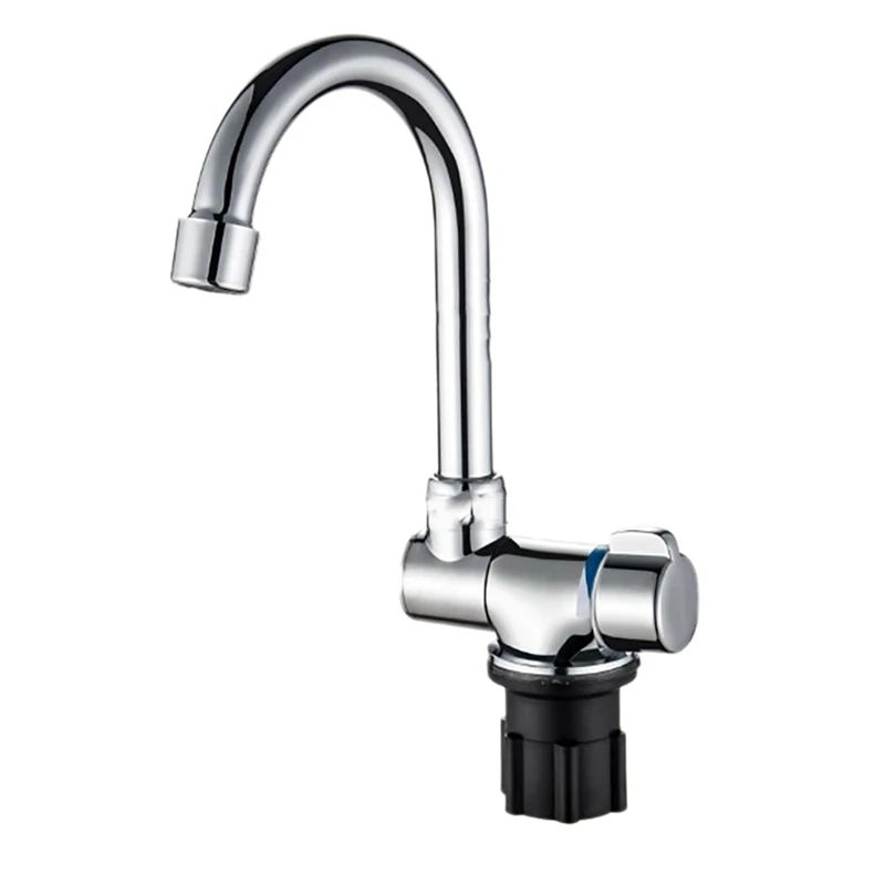 

Foldable RV Faucet 360 Degree Rotation G1/2 Thread Single Handle Cold & Hot Water Mixer Copper Faucet For RV Boat
