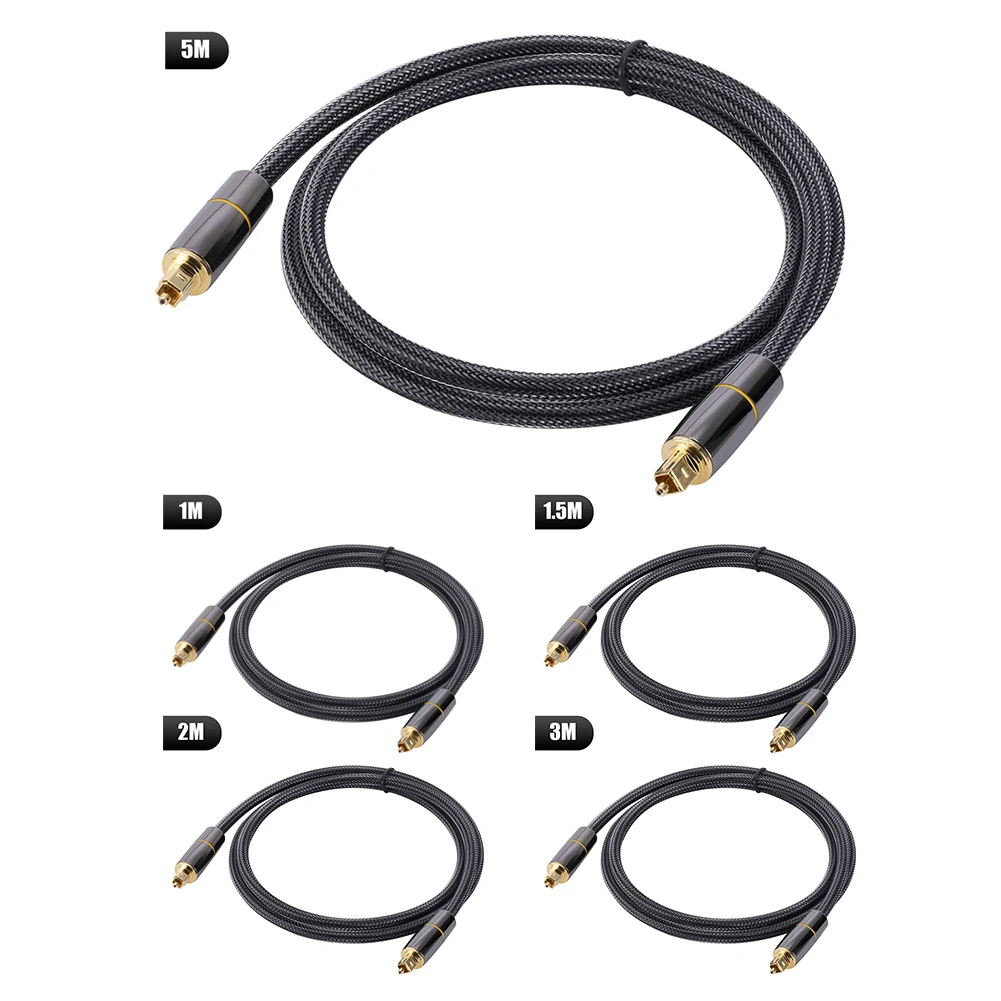 1/1.5/2/3/5M Blu-ray Player Soundbar Fiber Cable Optical Cable Digital Audio Cable for Home Theater Sound Bar TV Game Console