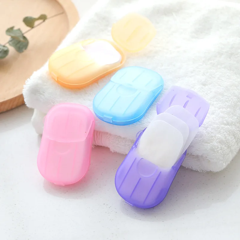 

Boxed Disposable Soap Paper Washing Hand Bath Clean Scented Slice Sheets Outdoor Travel Portable Paper Soap Random Colour