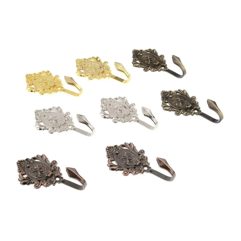 2 шт. винтажный крючок для ткани и шляпы с рисунком розы из цинкового сплава