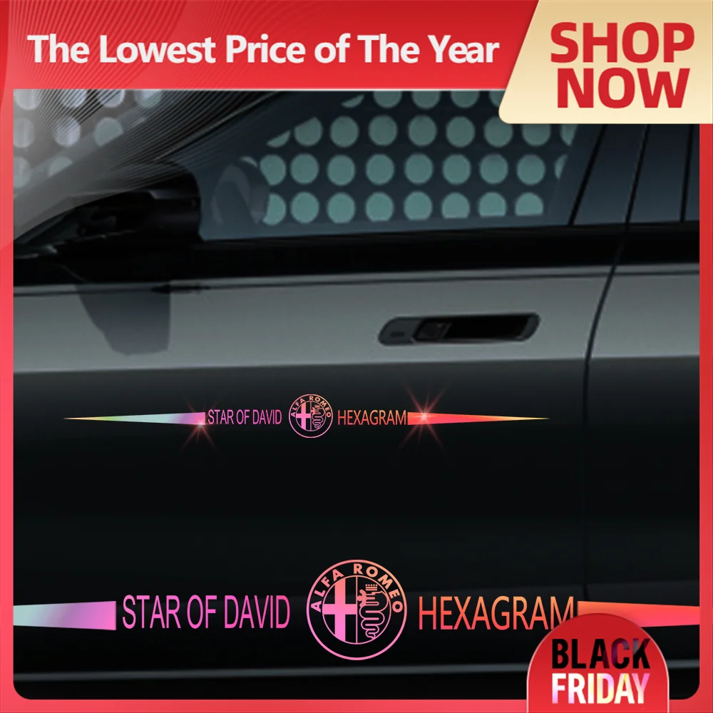 Для Alfa Romeo Sportiva 156 Stelvio 147 наклейки крутые красочные светоотражающие лазерные для