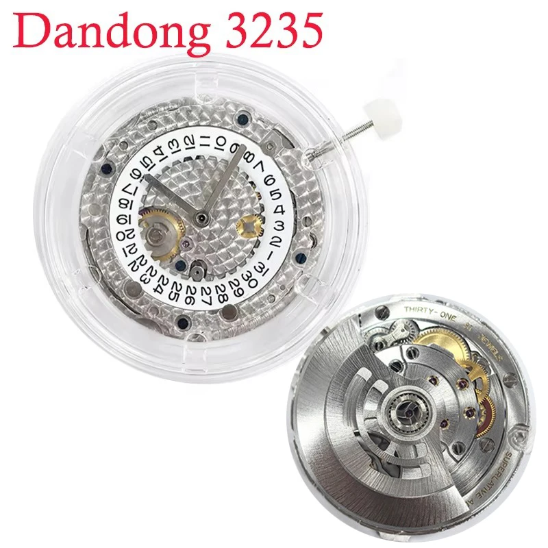 Фото Механизм для часов Dandong Factory VSF 3235, автоматический, синий балансир, 41 мм, версия SUB/DJ 3235 с надписью №1