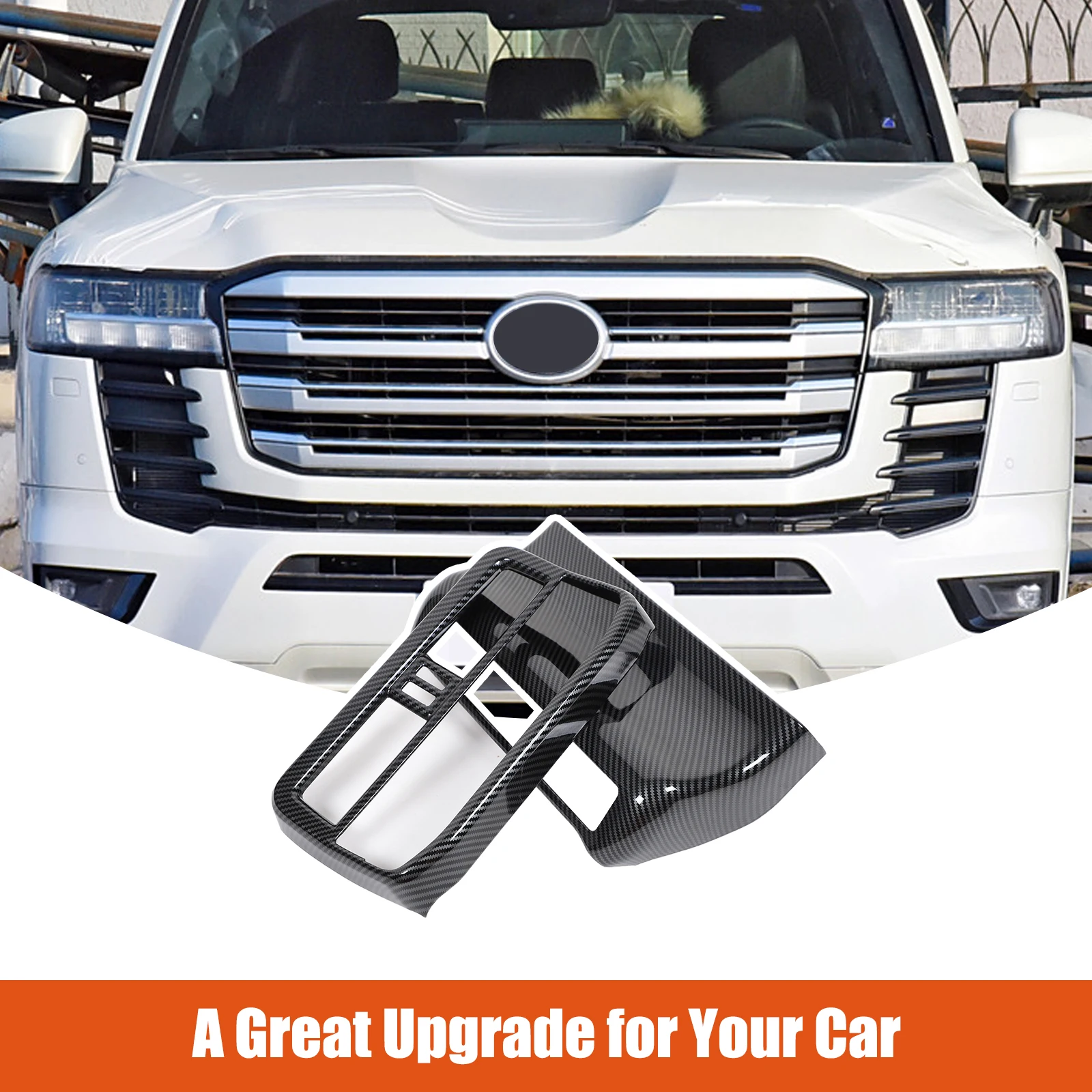 Для Toyota Land Cruiser LC300 2023 рамка заднего выхлопного вентиляционного отверстия ABS